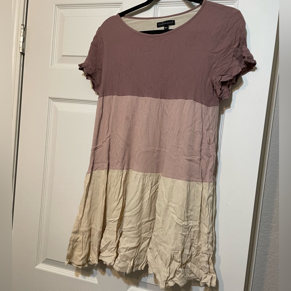 Wishlist Apparel Pink and Cream Dress
